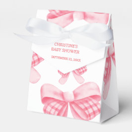 Elegant & Chic Pink Bow Girl Babydusche Geschenkschachtel