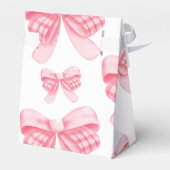 Elegant & Chic Pink Bow Girl Babydusche Geschenkschachtel (Rückseite)