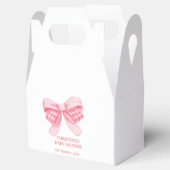 Elegant & Chic Pink Bow Girl Babydusche Geschenkschachtel (Geöffnet)