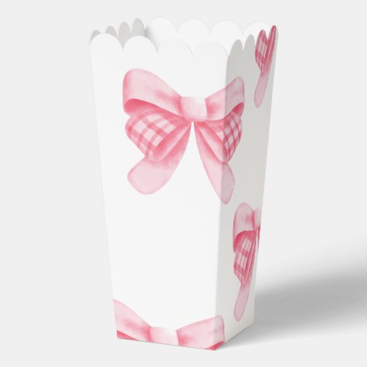 Elegant & Chic Pink Bow Girl Babydusche Geschenkschachtel (Rückseite)