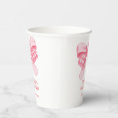 Elegant & Chic Pink Bow Girl Babydusche Pappbecher (Rechts)