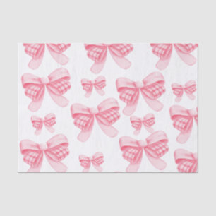 Elegant & Chic Pink Bow Girl Babydusche Seidenpapier