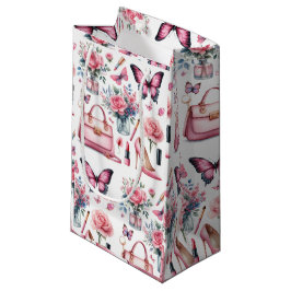 Elegant Chic Pink Feminine Watercolor Frau Kleine Geschenktüte