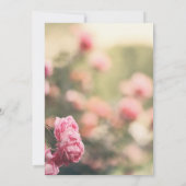 Elegant Chic Pink Rose Blossom Blumenzehen Einladung (Rückseite)