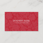 Elegant Chic Red Lace Fashion Consultant Visitenkarte (Vorderseite)
