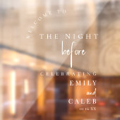 Elegant Chic Rehearsal Dinner Mirror Welcome Sign Fensteraufkleber (Blatt 2)