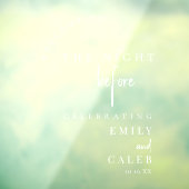 Elegant Chic Rehearsal Dinner Mirror Welcome Sign Fensteraufkleber (Blatt 3)