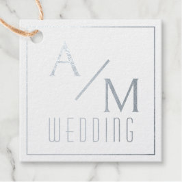 Elegant Chic Rose Monogram Brown Geschenkanhänger