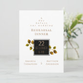 Elegant Chic Rose Monogram Einladung (Stehend Vorderseite)