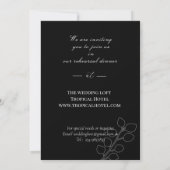 Elegant Chic Rose Monogram Einladung (Rückseite)