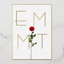 Elegant Chic Rose Stem Monogram Wedding