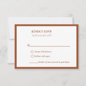 Elegant & Chic RSVP Karte (Vorderseite)