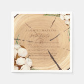 Elegant & Chic Rustic Hochzeitsspass - Hochzeitsfe Serviette (Vorderseite)