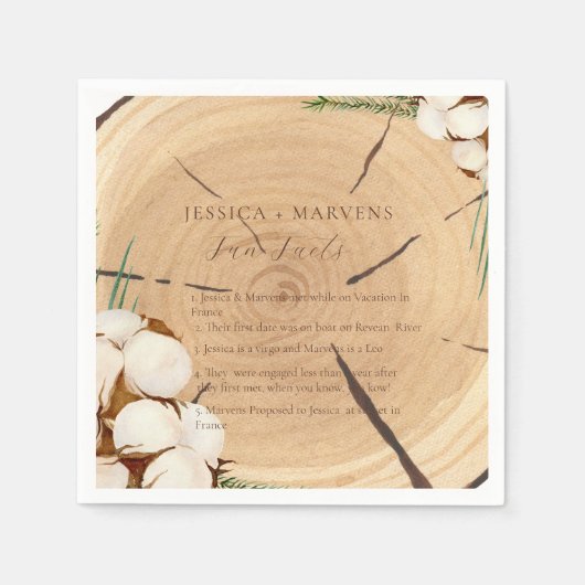 Elegant & Chic Rustic Hochzeitsspass - Hochzeitsfe Serviette (Vorderseite)