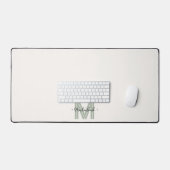 Elegant Chic Sage Green Script Monogram Schreibtischunterlage (Tastatur & Maus)