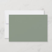 Elegant & Chic Sage Grüne Hochzeit RSVP Karte (Rückseite)