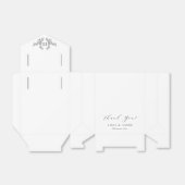 Elegant Chic | Schwarz-Weiß-Gastgeschenk Hochzeit Geschenkschachtel (Ungefaltet)