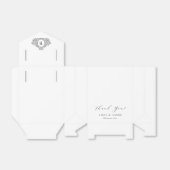 Elegant Chic | Schwarz-Weiß-Gastgeschenk Hochzeit Geschenkschachtel (Ungefaltet)