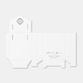 Elegant Chic | Schwarz-Weiß-Monogramm-Gefälligkeit Geschenkschachtel (Ungefaltet)