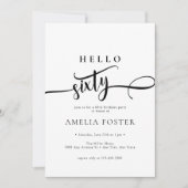 Elegant Chic Script 60. Geburtstag Einladung (Vorderseite)
