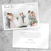 Elegant Chic Script Photo Collage Wedding Karte