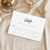 Elegant Chic Script Wedding RSVP Karte