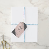 Elegant Chic Silver Blume Pink Vielen Dank Geschenkanhänger (Mit Garn)