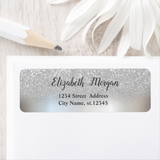 Elegant Chic Silver Glitzer Ombre Bokeh (Insitu)