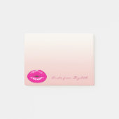 Elegant Chic Stilftiges Girly, Lippen Post-it Klebezettel (Vorderseite)