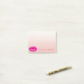 Elegant Chic Stilftiges Girly, Lippen Post-it Klebezettel (Auf Schreibtisch)