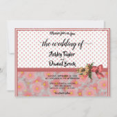 Elegant Chic Stilftiges Script Formal Floral Weddi Einladung (Vorderseite)