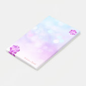 Elegant Chic Stilmädchen ,Bokeh ,Rose Post-it Klebezettel (angewinkelt)