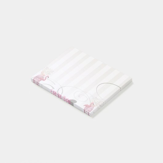 Elegant Chic Stilmädchen ,Flamingos , Ananas Post-it Klebezettel (angewinkelt)