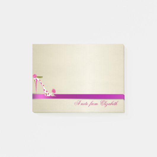 Elegant Chic Stilvoll Girly ,High Heel Post-it Klebezettel (Vorderseite)