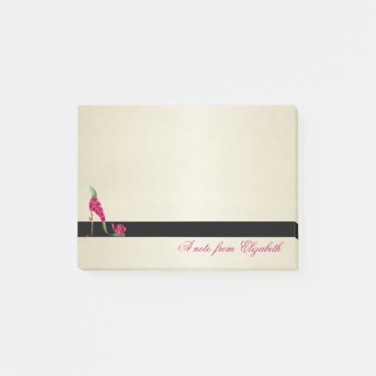 Elegant Chic Stilvoll Girly ,High Heel Post-it Klebezettel (Vorderseite)