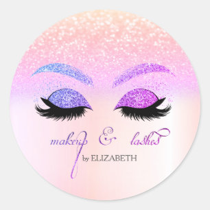 Elegant Chic Stilvoller Glitzer Bokeh, Imitate Las Runder Aufkleber