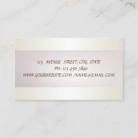 Elegant Chic Stripe Cactus succulents Visitenkarte (Rückseite)