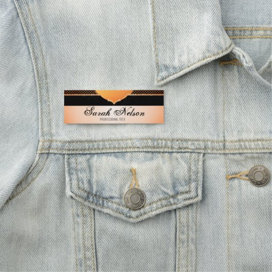 Elegant Chic Stylish Diamonds Namensschild (Beispiel)