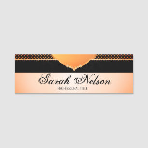 Elegant Chic Stylish Diamonds Namensschild