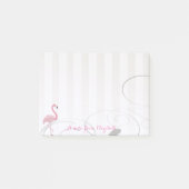 Elegant Chic Stylish Girly , rosa Flamingo Post-it Klebezettel (Vorderseite)