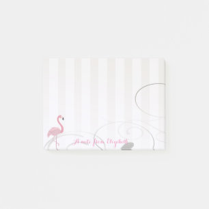 Elegant Chic Stylish Girly , rosa Flamingo Post-it Klebezettel