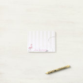 Elegant Chic Stylish Girly , rosa Flamingo Post-it Klebezettel (Auf Schreibtisch)