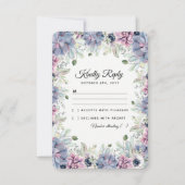 Elegant Chic Succulents Florals Wedding RSVP (Vorderseite)