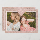 Elegant Chic Texture in Pink Bridesmaid Proposal (Vorne/Hinten)