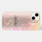 Elegant Chic Tiara Cool Glitzer Tropfen Case-Mate iPhone Hülle (Rückseite (Horizontal))