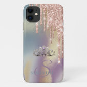 Elegant Chic Tiara Glitzer Tropfens Ombre Case-Mate iPhone Hülle (Rückseite)