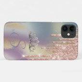 Elegant Chic Tiara Glitzer Tropfens Ombre Case-Mate iPhone Hülle (Rückseite (Horizontal))