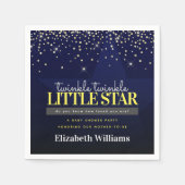 Elegant Chic Twinkle Little Star Baby Shower Serviette (Vorderseite)