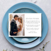 Elegant Chic Two Foto Wedding Vielen Dank Dankeskarte