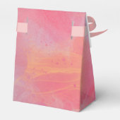 Elegant Chic Watercolor Pink Monogram Wedding  Geschenkschachtel (Rückseite)